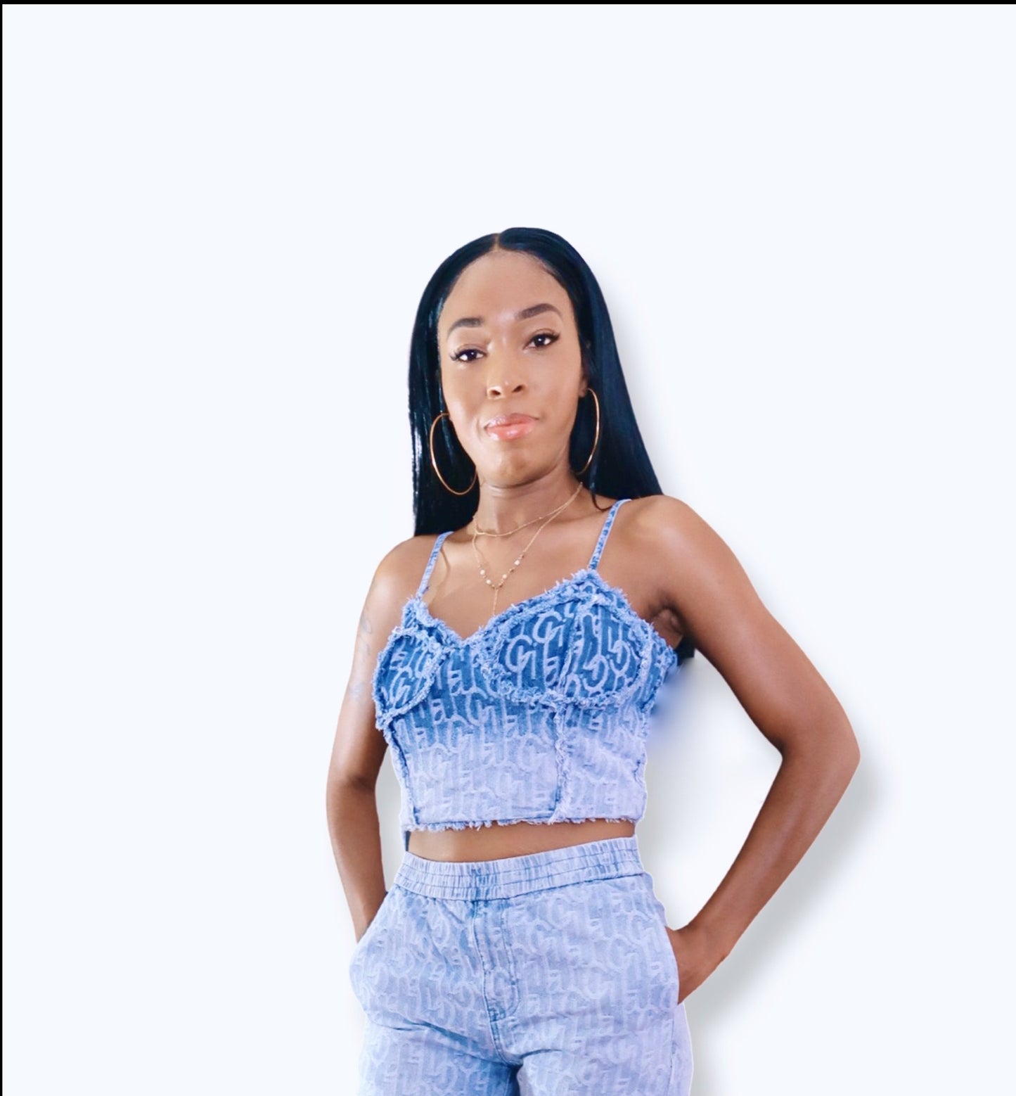 ALPHA OMBRE | DENIM BUSTIER