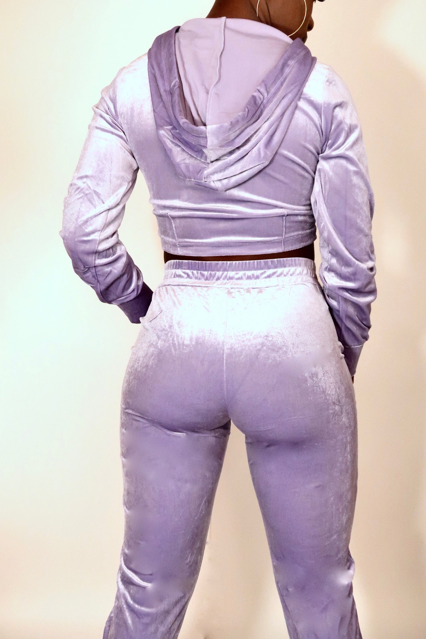 CROPPED VELOUR SWEATSUIT