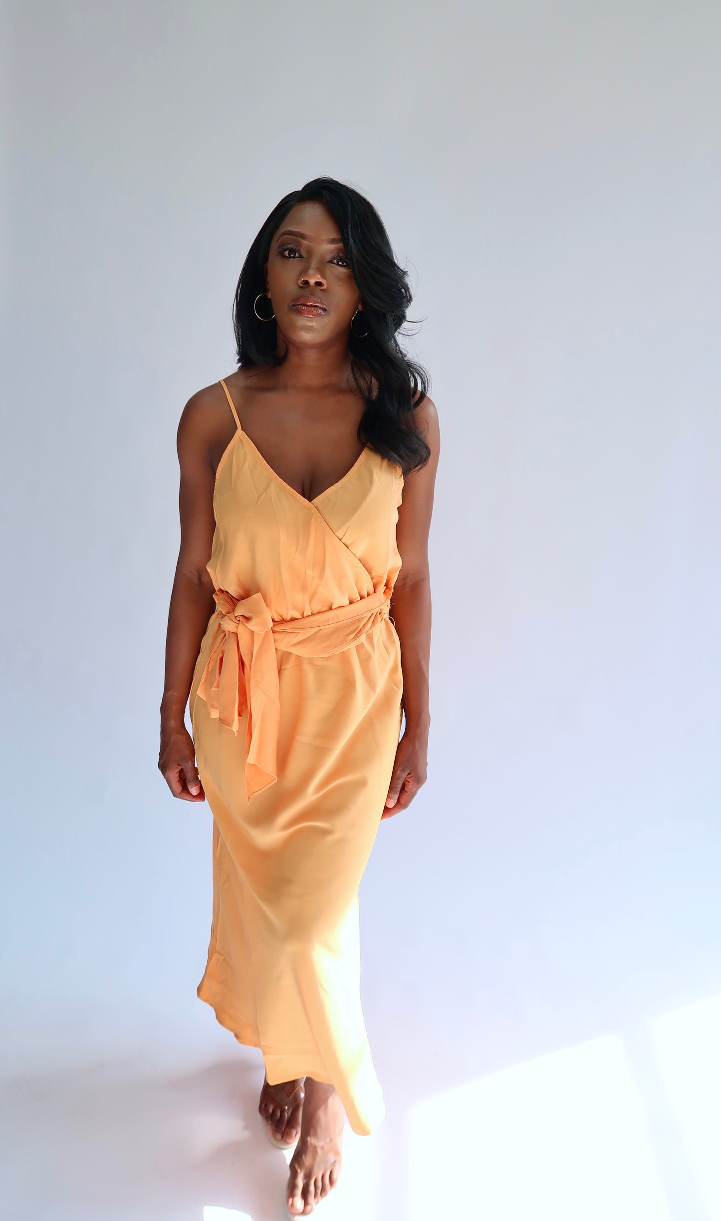 BELTED MAXI DRESS