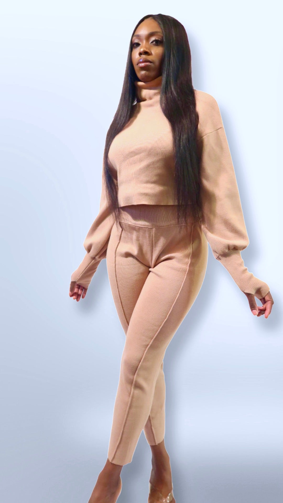 PERFECT TURTLENECK KNIT SET